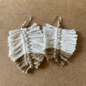 Handmade feather earrings